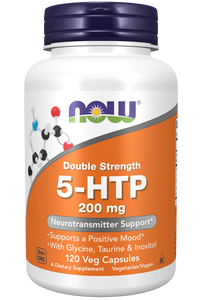 5-HTP, Griffonia frøekstrakt - dobbelt styrke 200 mg - 120 veg kapsler fra Now Foods