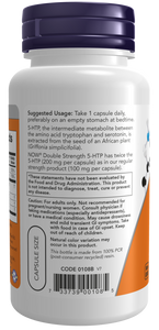 5-HTP, Griffonia frøekstrakt - dobbelt styrke 200 mg - 120 veg kapsler fra Now Foods