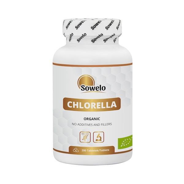 Chlorella, øko - 1000 mg (Pulveriseret alge) - VEG, 200 tabletter fra Sowelo