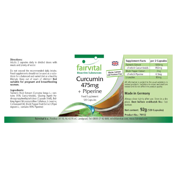 Gurkemejeekstrakt med Piperin