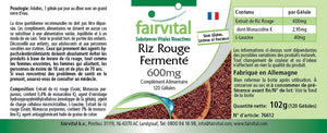 Røde ris, fermenteret - 600 mg - 120 kapsler fra Fairvital