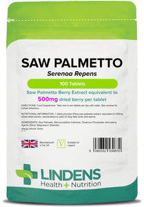 Saw Palmetto 500 mg - prostata sundhed - 100 tabletter fra Lindens