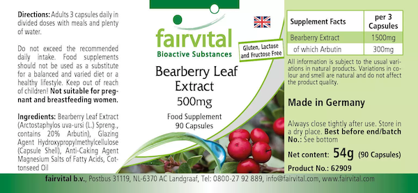 Uva-Ursi (Bjørnebærblad-ekstrakt)