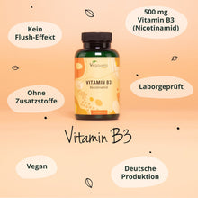 Indlæs billede til gallerivisning B3-vitamin, Nicotinamid - 500 mg - vegansk, 180 kapsler fra Vegavero
