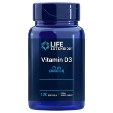 Indlæs billede til gallerivisning D3 vitamin, 75 mcg (3000 IU), 120 softgel vegetariske kapsler
