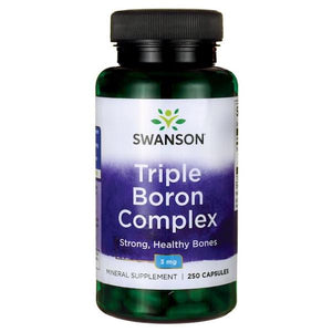 Bor, Boron Triple Complex - 3 mg - 250 kapsler fra Swanson