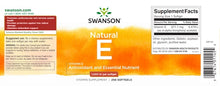 Indlæs billede til gallerivisning E-vitamin, naturligt - 1000 UI - 250 softgels fra Swanson
