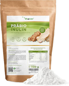 Inulin, præbiotikapulver af cikorierødder - 1100 g pulver fra Vit4ever