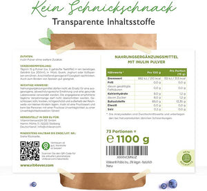 Inulin, præbiotikapulver af cikorierødder - 1100 g pulver fra Vit4ever
