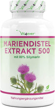 Indlæs billede til gallerivisning Marietidsel-ekstrakt - 500 mg &amp; 400 mg silymarin - 180 kapsler fra Vit4ever
