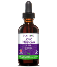 Indlæs billede til gallerivisning Melatonin - 1 mg - flydende med naturlig bærsmag – 60 ml med pipette fra Natrol
