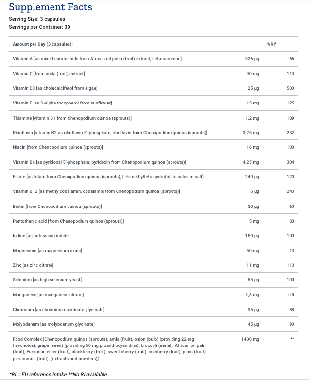 Multivitamin, Plantebaseret