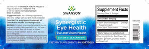 Synergistic eye health, Lutein & Zeaxanthin - 60 softgel kapsler