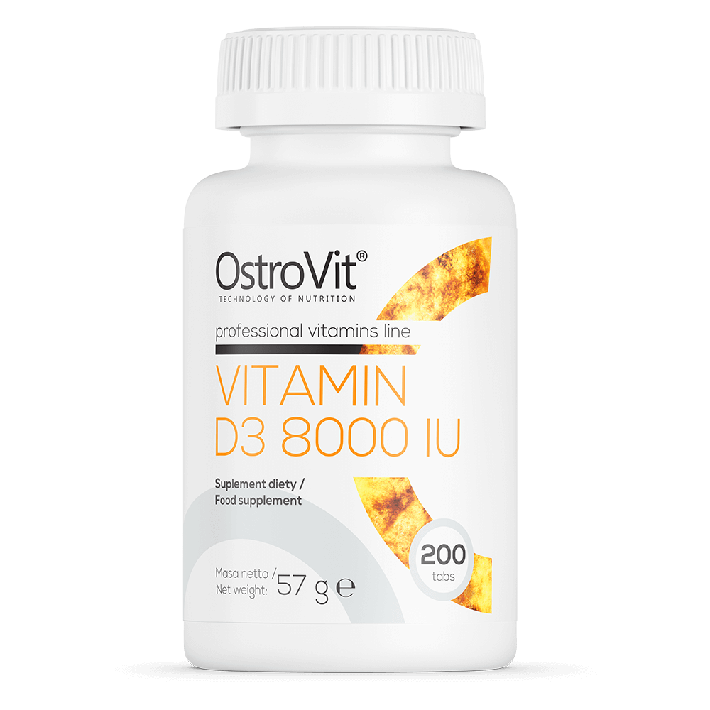D3 Vitamin  8000 IU, 200 tabletter - let optageligt