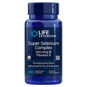 Super Selen-kompleks - 200 mcg med E-vitamin - 100 kapsler fra Life Extension