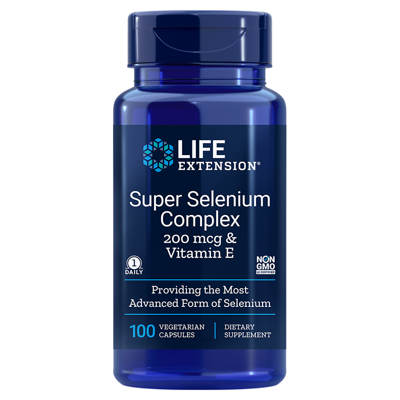 Super Selen-kompleks - 200 mcg med E-vitamin - 100 kapsler fra Life Extension