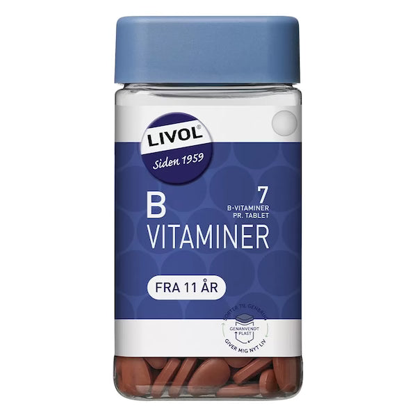 B-kompleks, B-vitaminer, Veganske, 280 Tabletter Fra Livol