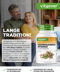 Ashwagandha Intenso-ekstrakt - 750 mg - 180 kapsler fra Vit4ever