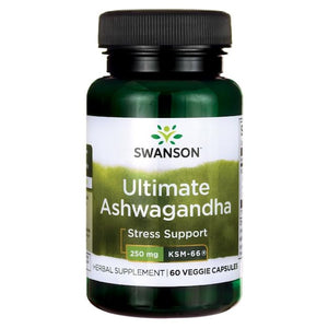 Ashwagandha KSM-66 - Ultimate Ashwagandha - 250 mg ekstrakt - 60 kapsler fra Swanson