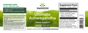 Ashwagandha KSM-66 - Ultimate Ashwagandha - 250 mg ekstrakt - 60 kapsler fra Swanson