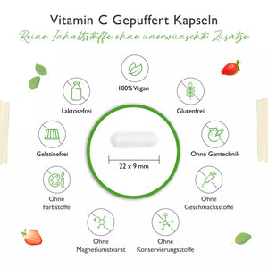 C-vitamin til følsomme maver, syreneutral & depot - 500 mg - 365 kapsler fra Vit4ever