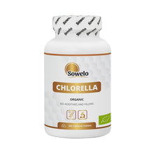 Indlæs billede til gallerivisning Chlorella, øko - 1000 mg (Pulveriseret alge) - VEG, 200 tabletter fra Sowelo
