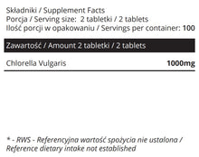 Indlæs billede til gallerivisning Chlorella ØKO, 1000 mg per dosis (Pulveriseret alge), VEG, 200 tabletter
