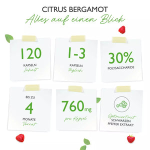 Citrus Bergamotekstrakt - 750 mg (30% polyfenoler) - 120 kapsler fra Vit4ever