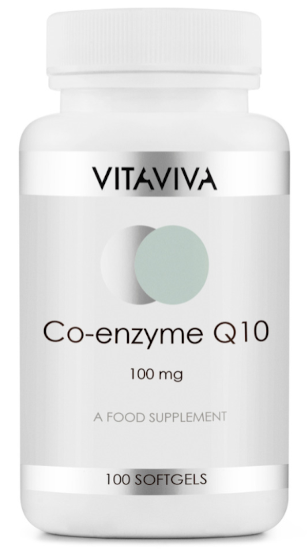 Coq10 Coenzyme Q10 til metabolisme, 100 mg, 100 softgels fra VITAVIVA