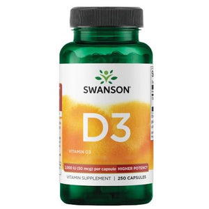 D3-vitamin - 2000 IU (50 mcg) - 250 softgel kapsler fra Swanson