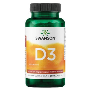 D3-vitamin - 2000 IU (50 mcg) - 250 kapsler fra Swanson