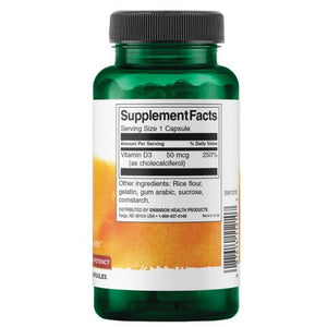 D3-vitamin - 2000 IU (50 mcg) - 250 softgel kapsler fra Swanson