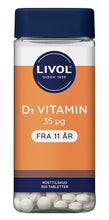 Indlæs billede til gallerivisning D3-vitamin - 35 mcg - 350 tabletter fra Livol
