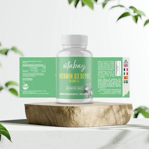D3 vitamin Depot, 20.000 IE - 360 tabletter fra Vitabay