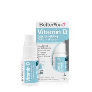 D3 vitamin, 10 mcg (400 IU) til børn under 3 år, 15 ml mundspray fra BetterYou