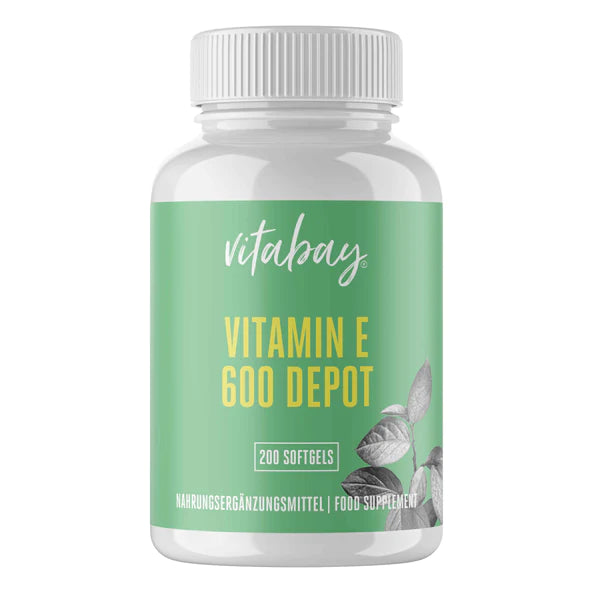 E vitamin Depot, 600 IE - 200 softgel veganske kapsler fra Vitabay