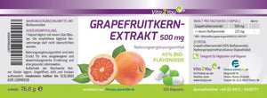 Grapefrugtkerne ekstrakt, 500 mg, 45% flavonoider - 120 kapsler