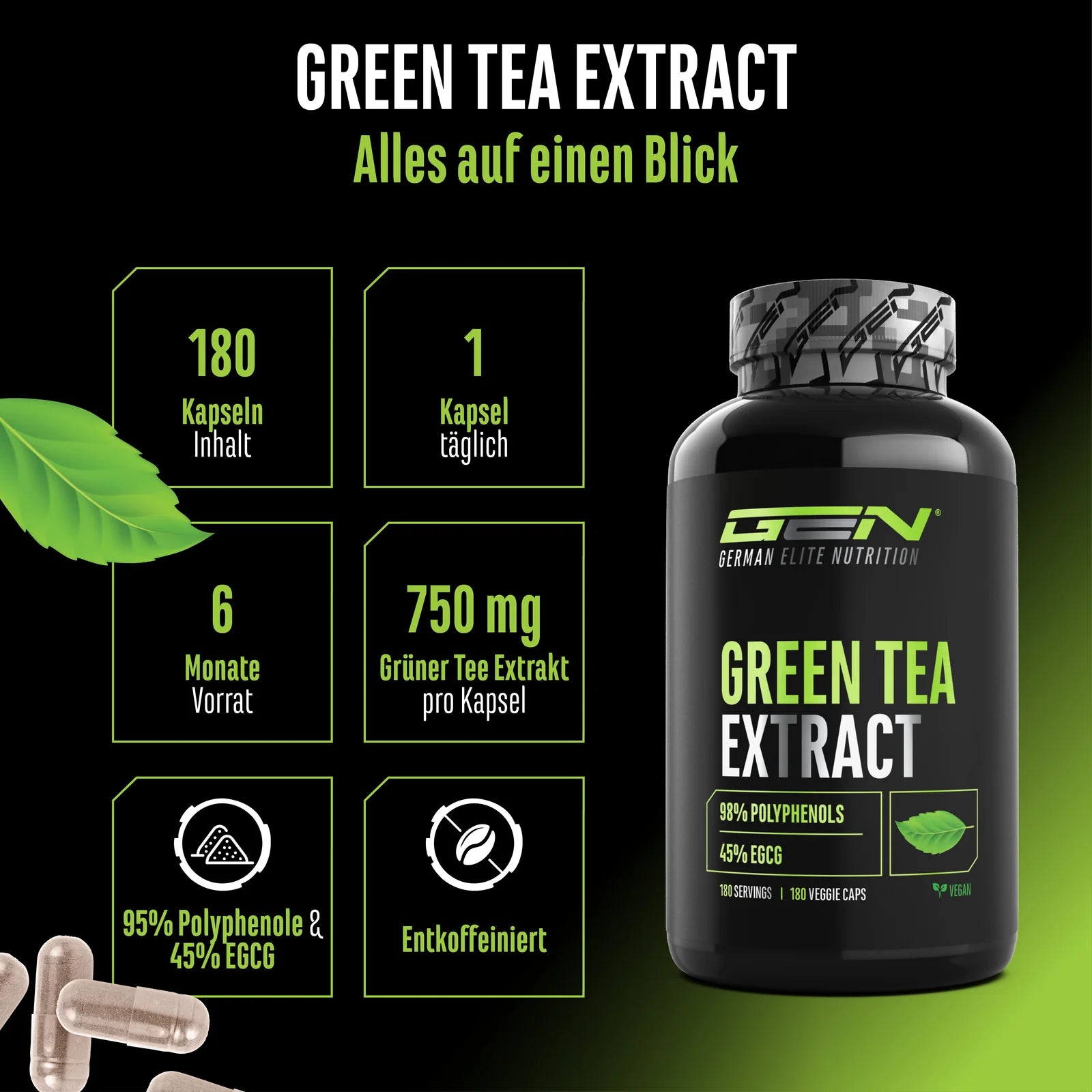 Grøn te-ekstrakt (EGCG) produktbillede
