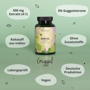Guggulekstrakt - 500 mg - heraf 25 mg guggulsteron - 120 kapsler fra Vegavero
