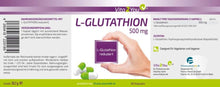 Indlæs billede til gallerivisning L-Glutathion, 500 mg, 90 kapsler fra Vita2you
