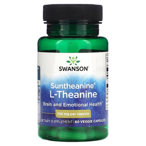 L-theanine Suntheanine, 100 mg, 60 kapsler fra Swanson