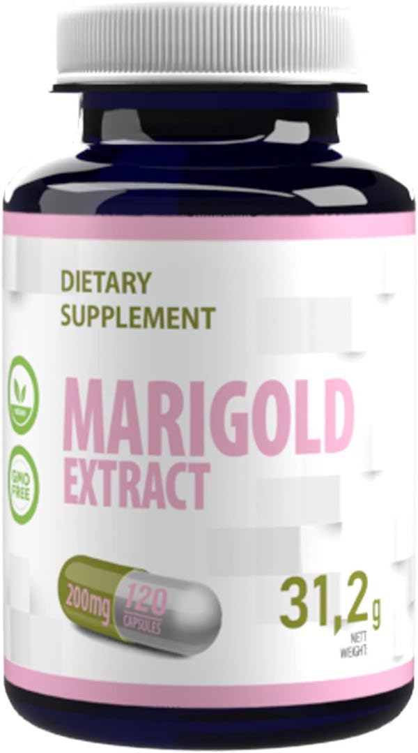 Lutein 40 mg med zeaxanthin fra morgenfrueekstrakt (Marigold) 8 mg - 120 veganske kapsler fra DG Supplements