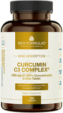 Indlæs billede til gallerivisning Gurkemeje, Curcumin C3 (gurkemeje), stærk 1000 mg per tablet - 120 kapsler
