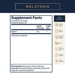 Melatonin Liposomal, 1 mg, 30 ml højtoptageligt fra Quicksilver Scientific