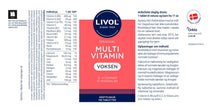 Indlæs billede til gallerivisning Multivitamin til voksne, 150 tabletter fra Livol
