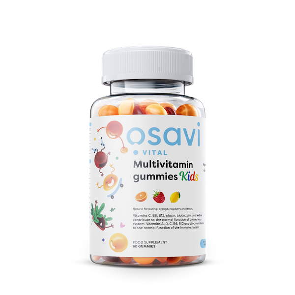 Multivitamin børn, vingummier frugtsmag, 60 stk fra Osavi