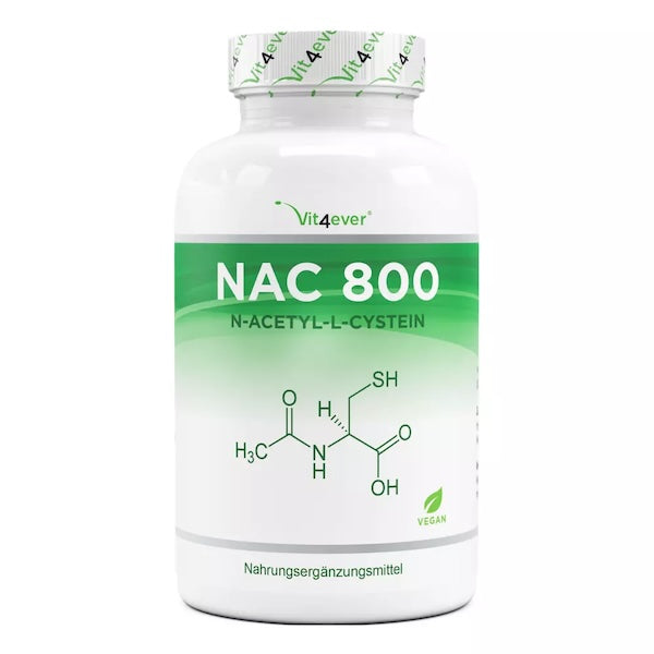 NAC - N-Acetyl L-Cystein, 800 mg 180 veganske kapsler fra Vit4ever