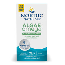 Indlæs billede til gallerivisning Omega-3 fra alger (Algae Omega) - 715 mg DHA og EPA, 120 VEG-kapsler fra Nordic Naturals
