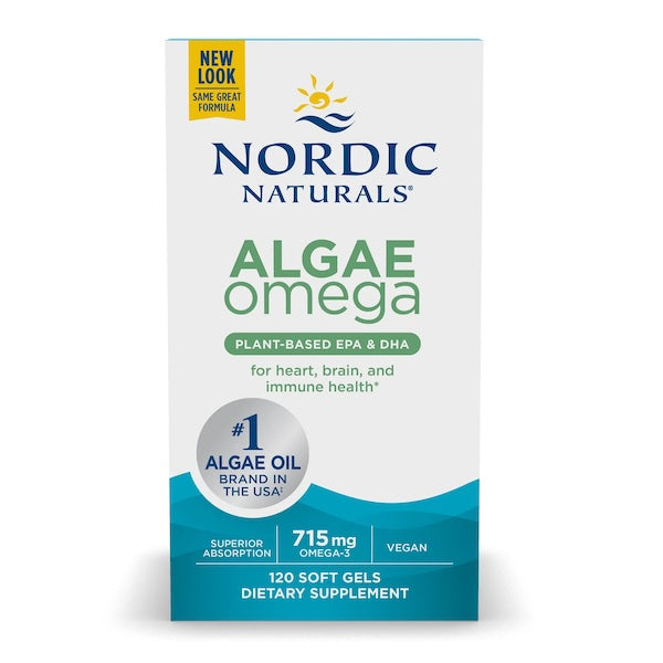 Omega-3 fra alger (Algae Omega) - 715 mg DHA og EPA, 120 VEG-kapsler fra Nordic Naturals