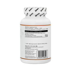 Panax Ginseng (Amerikansk Ginseng), 250 mg med 50 mg ginsenosider - 120 tabletter